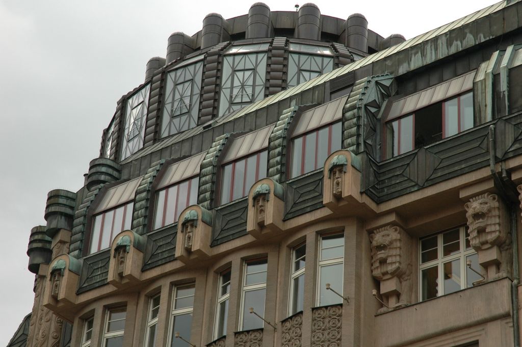 le Palais Koruna (transition Art Nouveau - Art Déco)