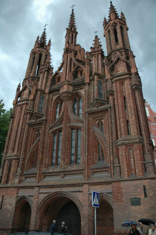 Vilnius : L'église Sainte Anne