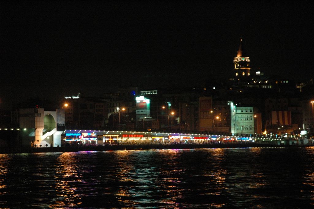 Istanbul by night : le pont et la tour de Galata