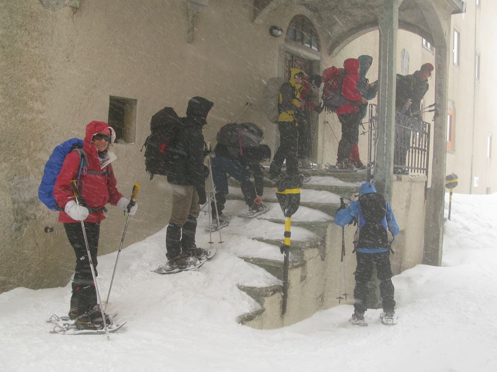 arrivée à l'hospice du Grand Saint Bernard