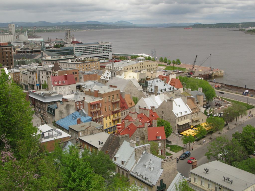 Québec: Basse-Ville vue de la Terrasse-Dufferin