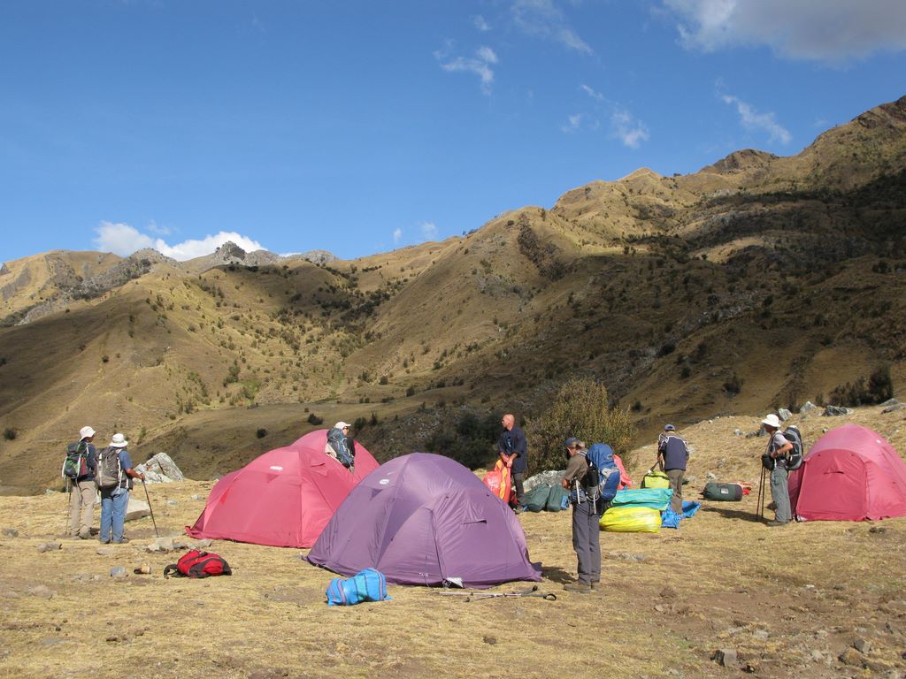 Notre camp au bout du lac