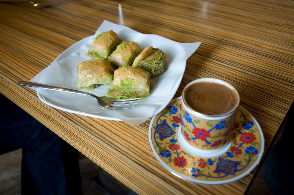 Pause café (turc !) avec baclavas