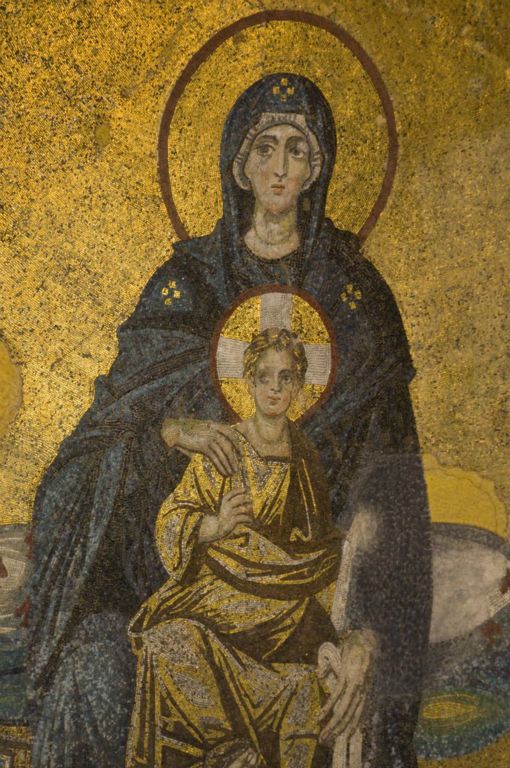 La Vierge et l'Enfant (mosaïque de l'abside)