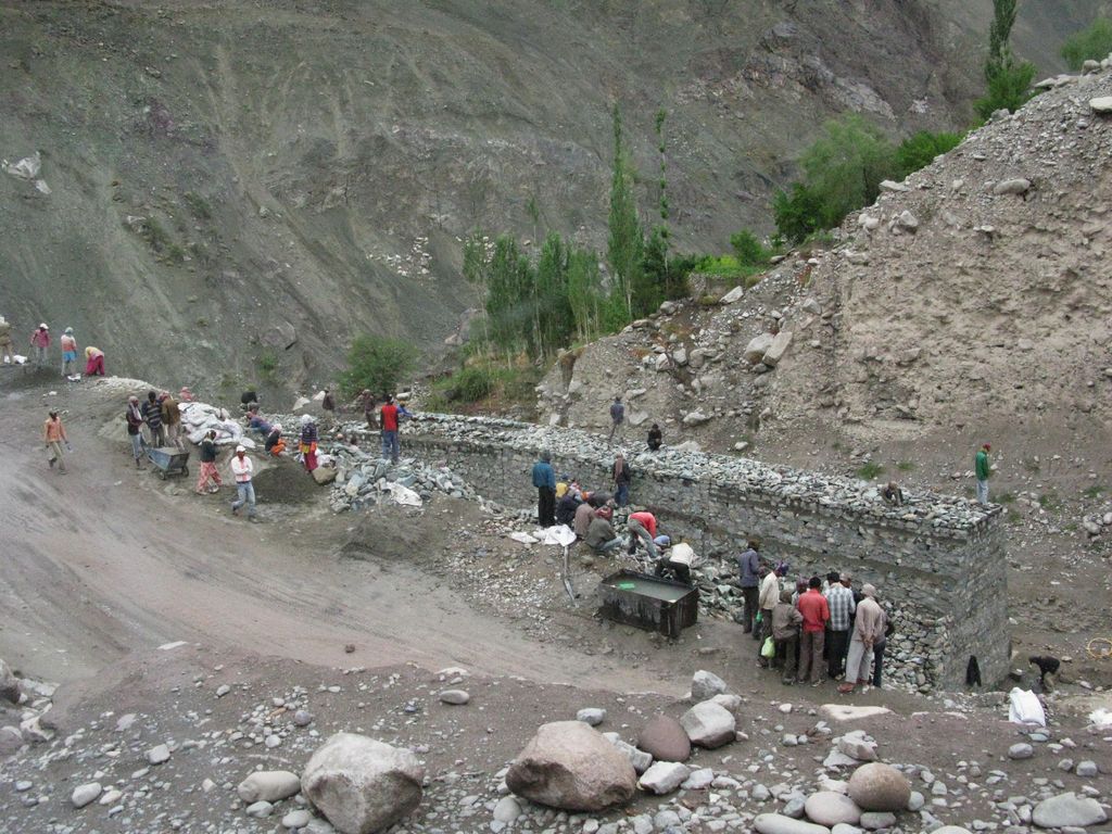 Chantier d'un pont entre Alchi et Kargil