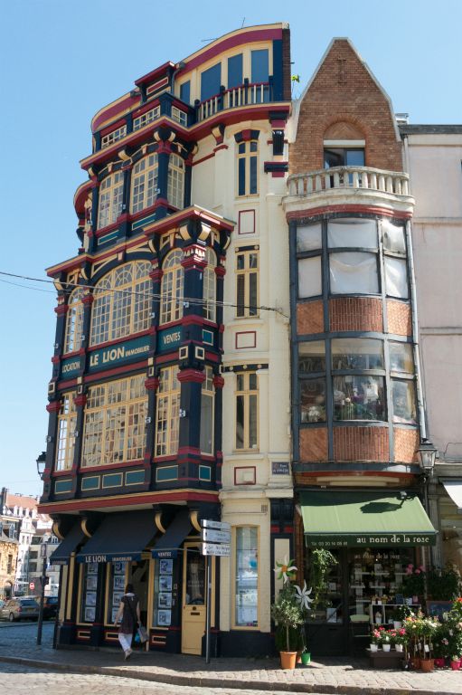 Immeuble sur la Place du Lion d'Or dans le Vieux-Lille