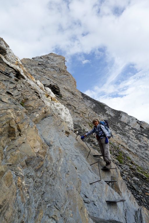 Le début de la descente est équipé