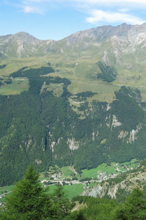 Vue sur le col Champillon et le parcours effectué hier et ce matin