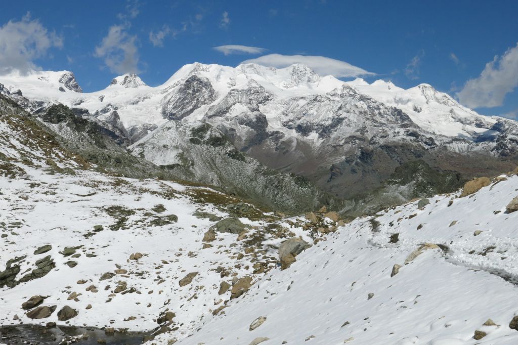 Vue sur le début de la descente