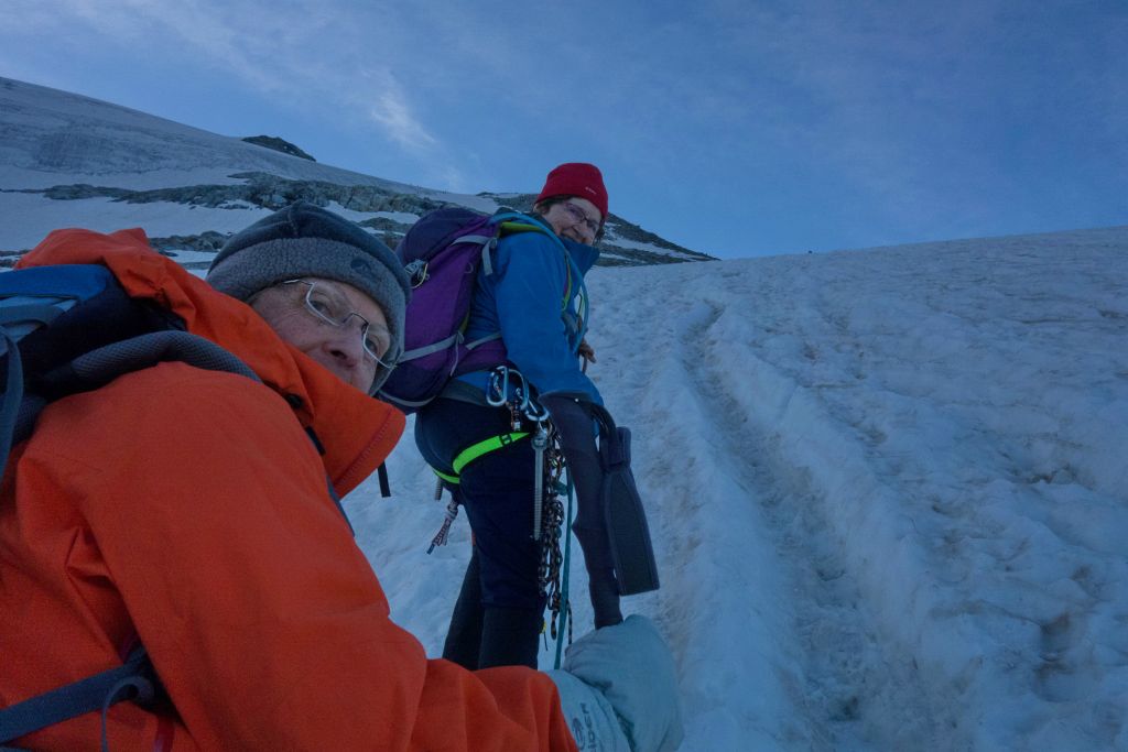 Montée dans une neige très agréable