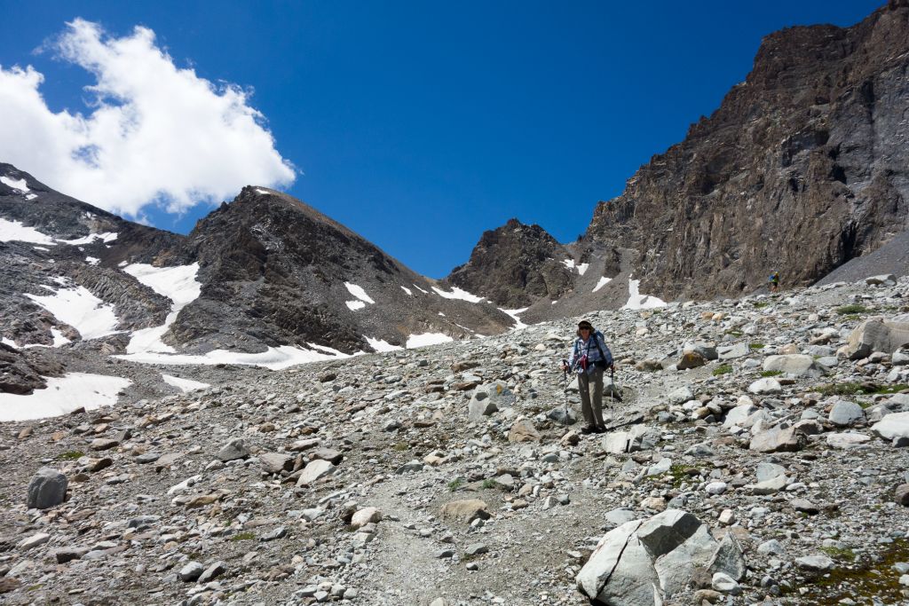 On voit en arrière plan le col Bassac Déré