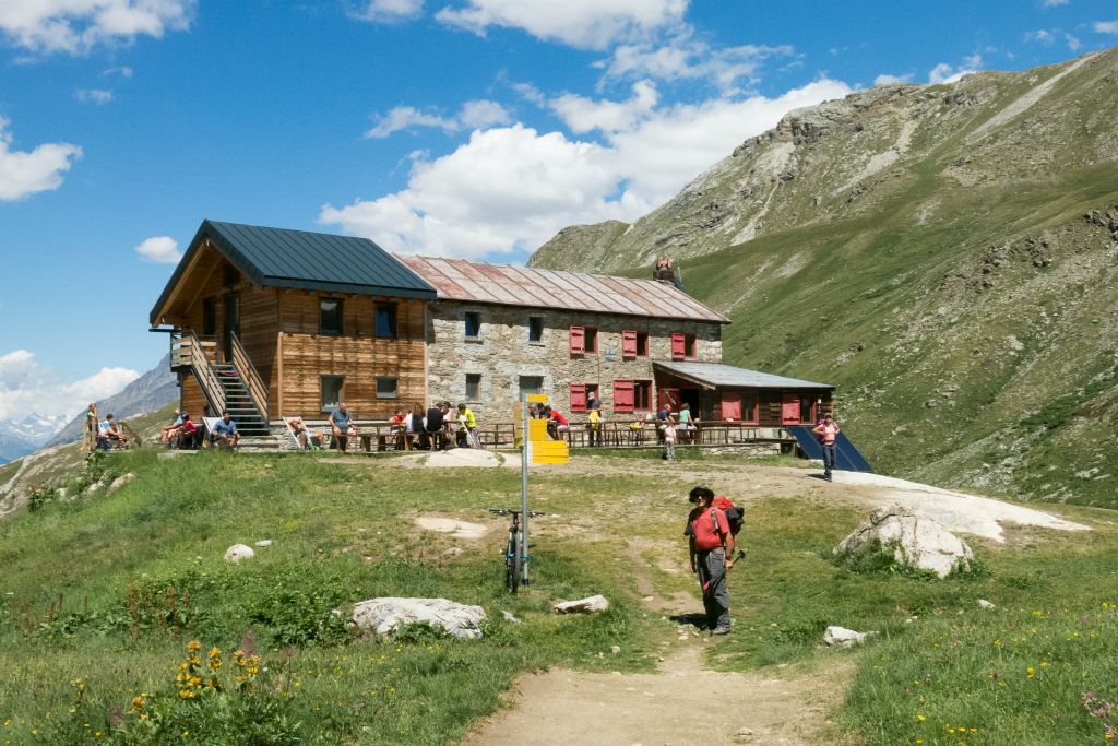 Arrivée au refuge Benevolo à 2287m