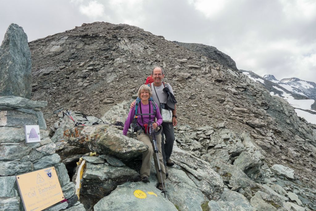 Arrivée au col d'Entrelor à 3007m, après un dénivelé de 1400m