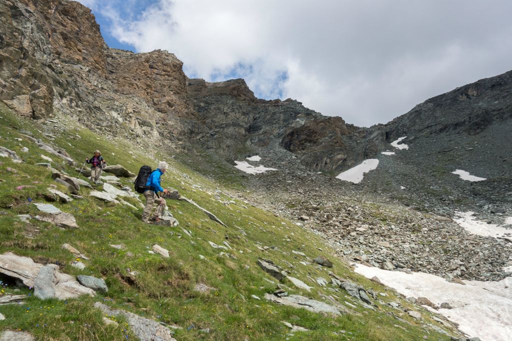 La descente, après un passage avec échelons et corde