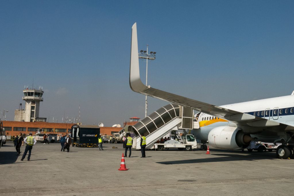 Arrivée à l'aéroport de Kathmandu