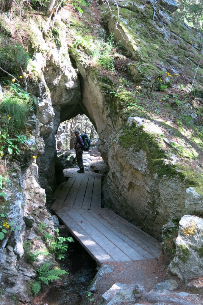 Par endroits, le bisse a été creusé dans la falaise