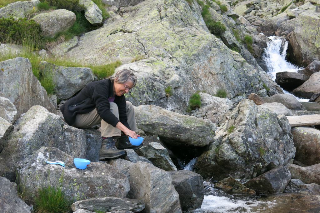 Pour la vaisselle, nous avons même l'eau courante