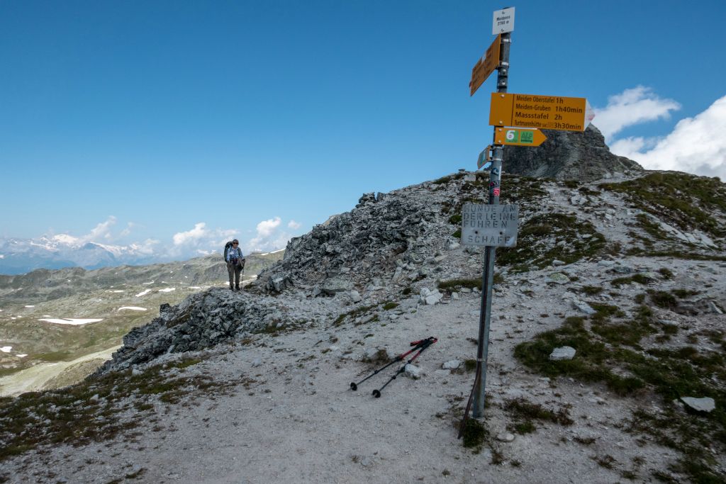 Arrivée au col du Meidpass (2790m)