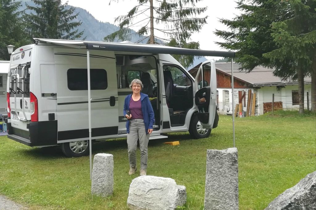 Camp à Trafoï, face au massif de l'Ortles