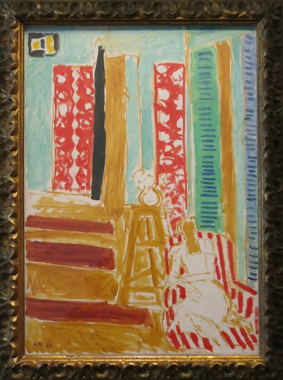 "Intérieur aux barres de soleil" de Henri Matisse en 1942