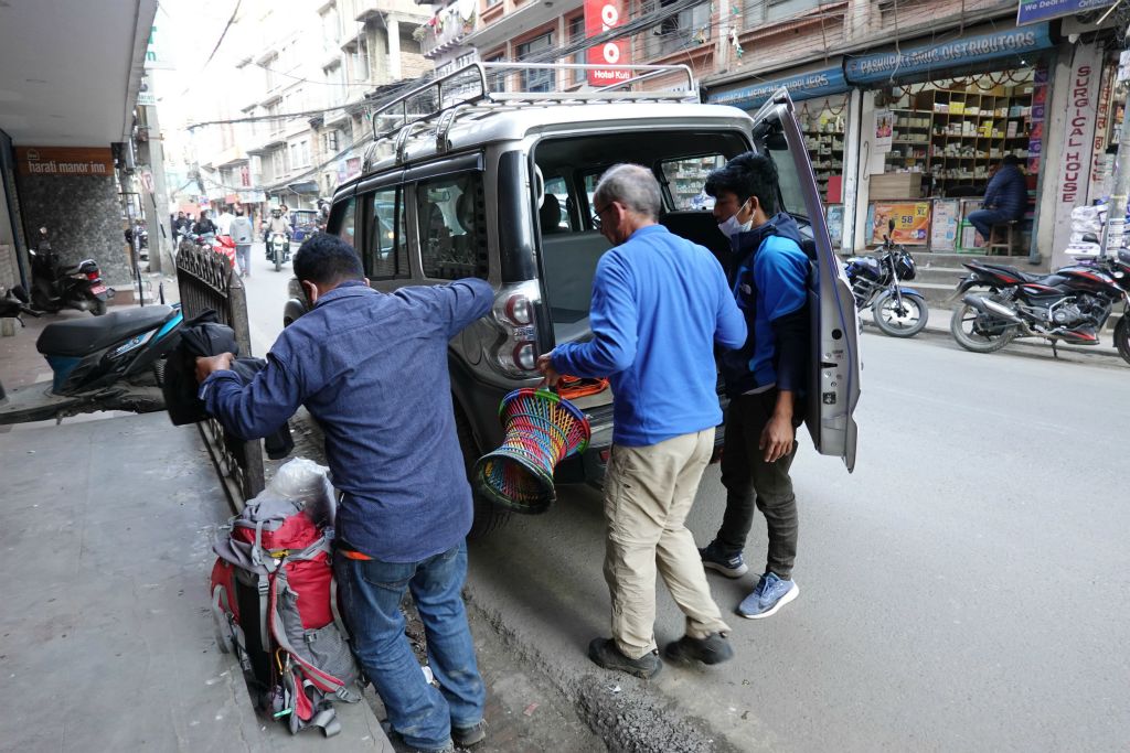 Arrivée à l' hôtel, à Kathmandu