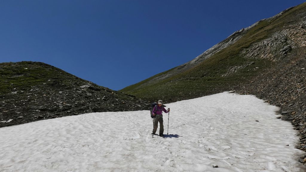 Début d'une longue descente