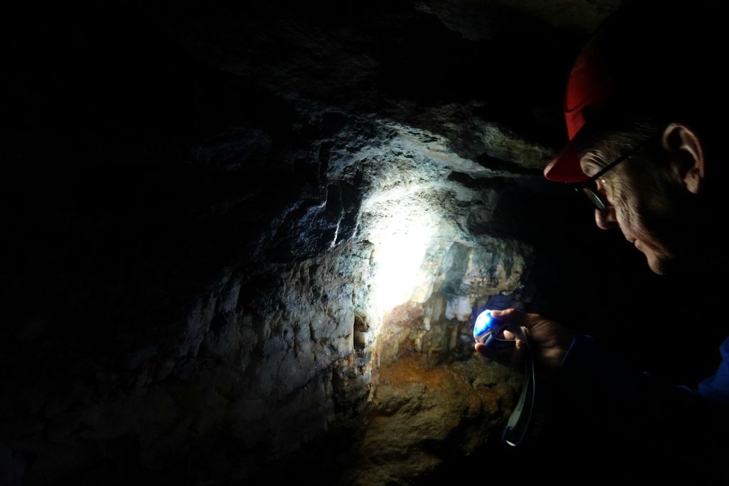 On voit à nouveau un filon de quartz