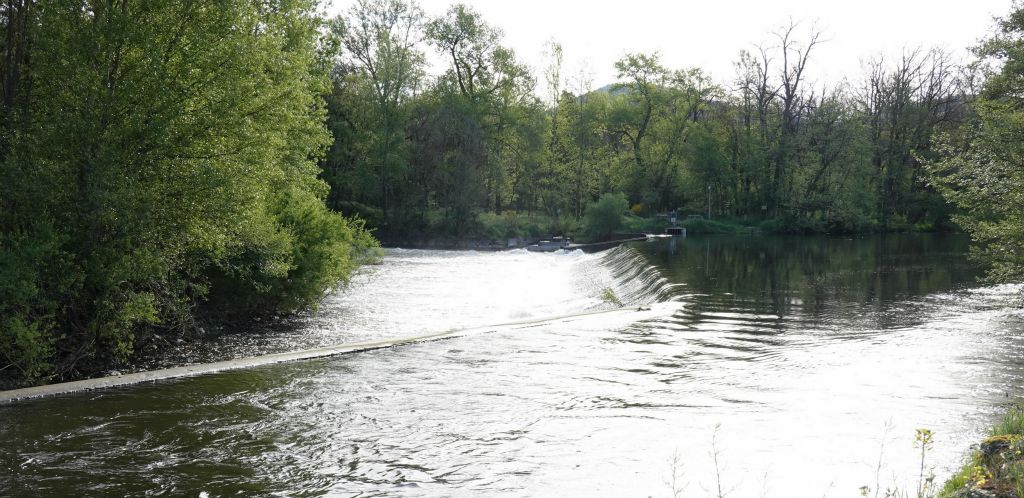 A Langeac, le GR 470 passe par l'Ile d'Amour sur l'Allier