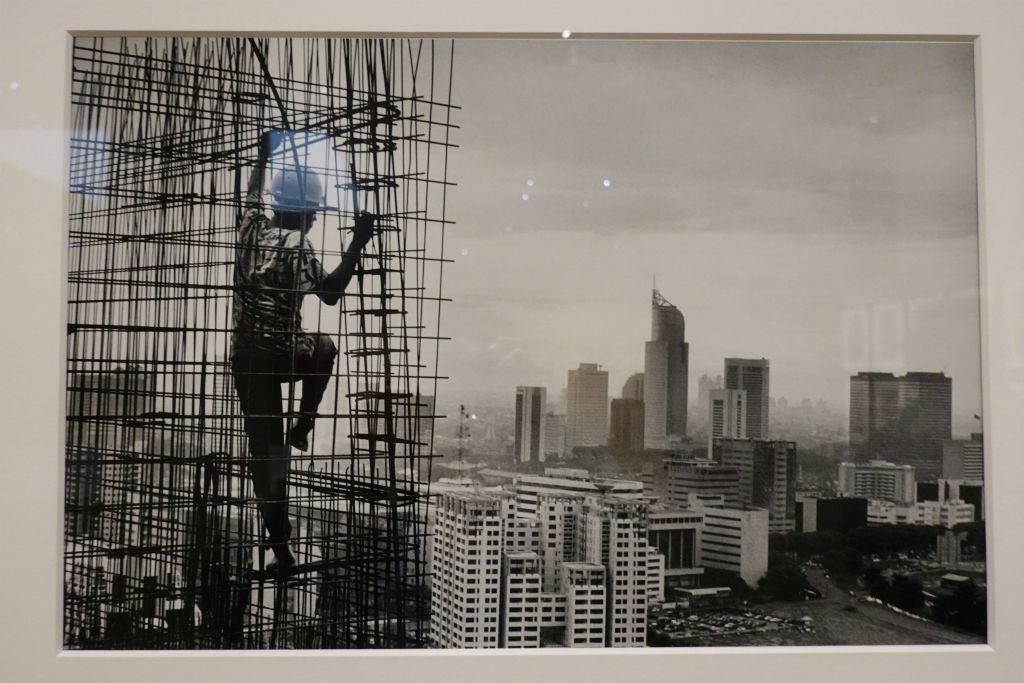 Construction dans le quartier de la finance à Djarkata en Indonésie, 1996