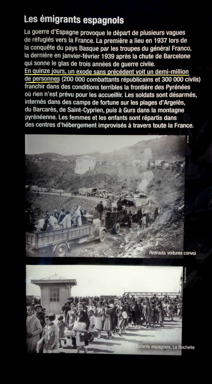 Capacité d'accueil de la France  de réfugiés espagnols début 1939